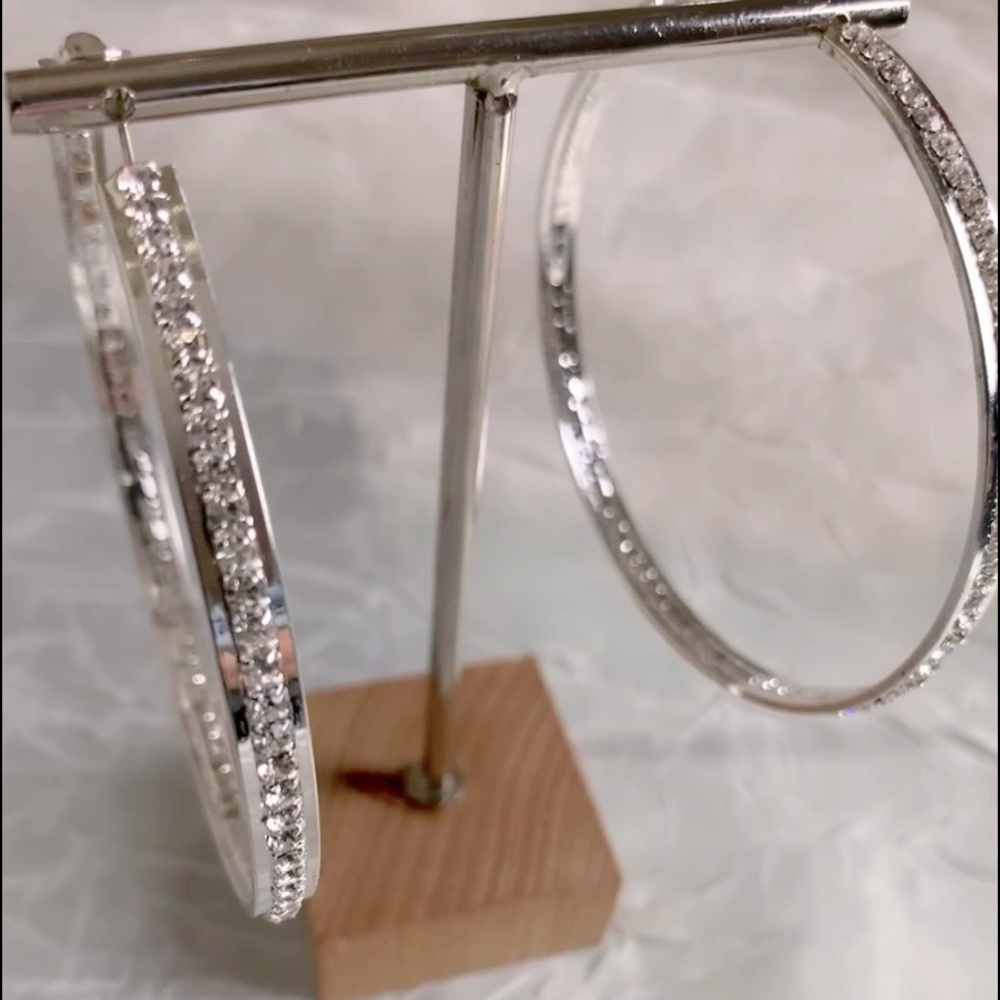 Large hoop earrings